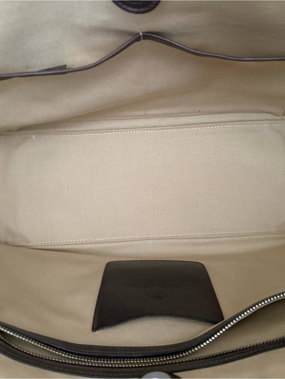 Longchamp Dark Brown Leather Satchel with Silver Accent - Picture 7 of 9